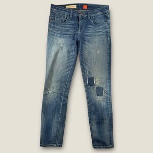 Pilcro Women's Faded Blue Skinny Jeans